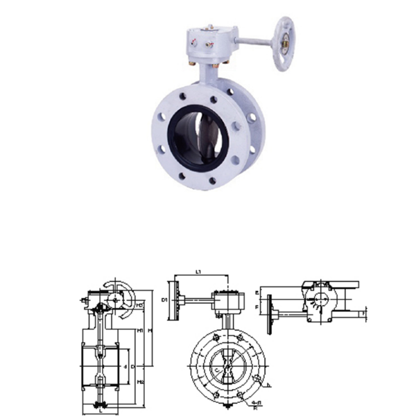 KITZ開滋齒輪型，法蘭型10K蝶閥B-10DJFU-125A