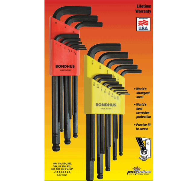 美國(guó)Bondhus波頭L型扳手TLX9S