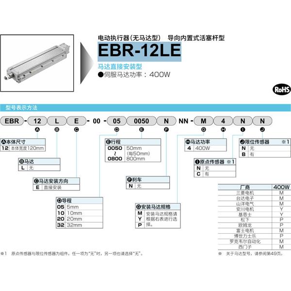 CKD喜開(kāi)理電動(dòng)執(zhí)行器（無(wú)馬達(dá)型）滑塊型EBR-12LD-00-050050NNN-M2NN