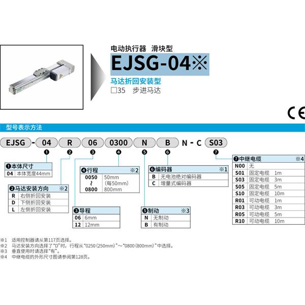 CKD喜開理電動(dòng)執(zhí)行器（無馬達(dá)型）滑塊型EJSG-04E06R0050NBN-CR03