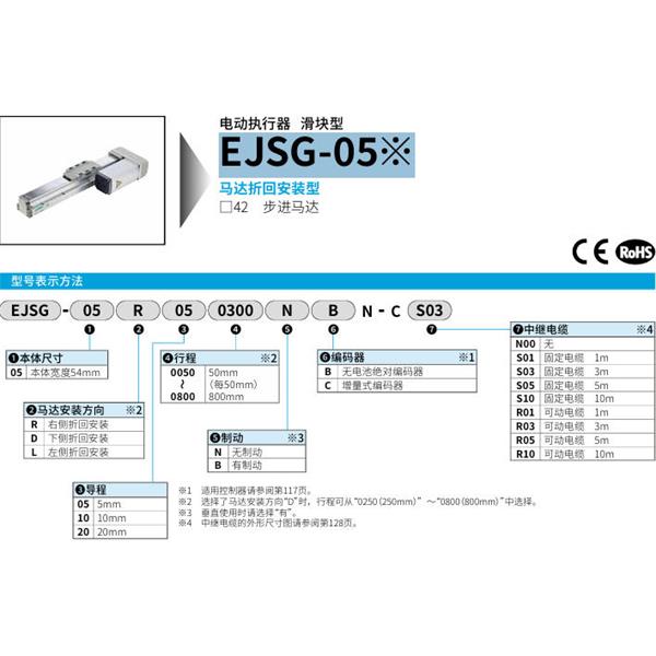 CKD喜開理電動(dòng)執(zhí)行器（無馬達(dá)型）滑塊型EJSG-05D200800BCN-CS05